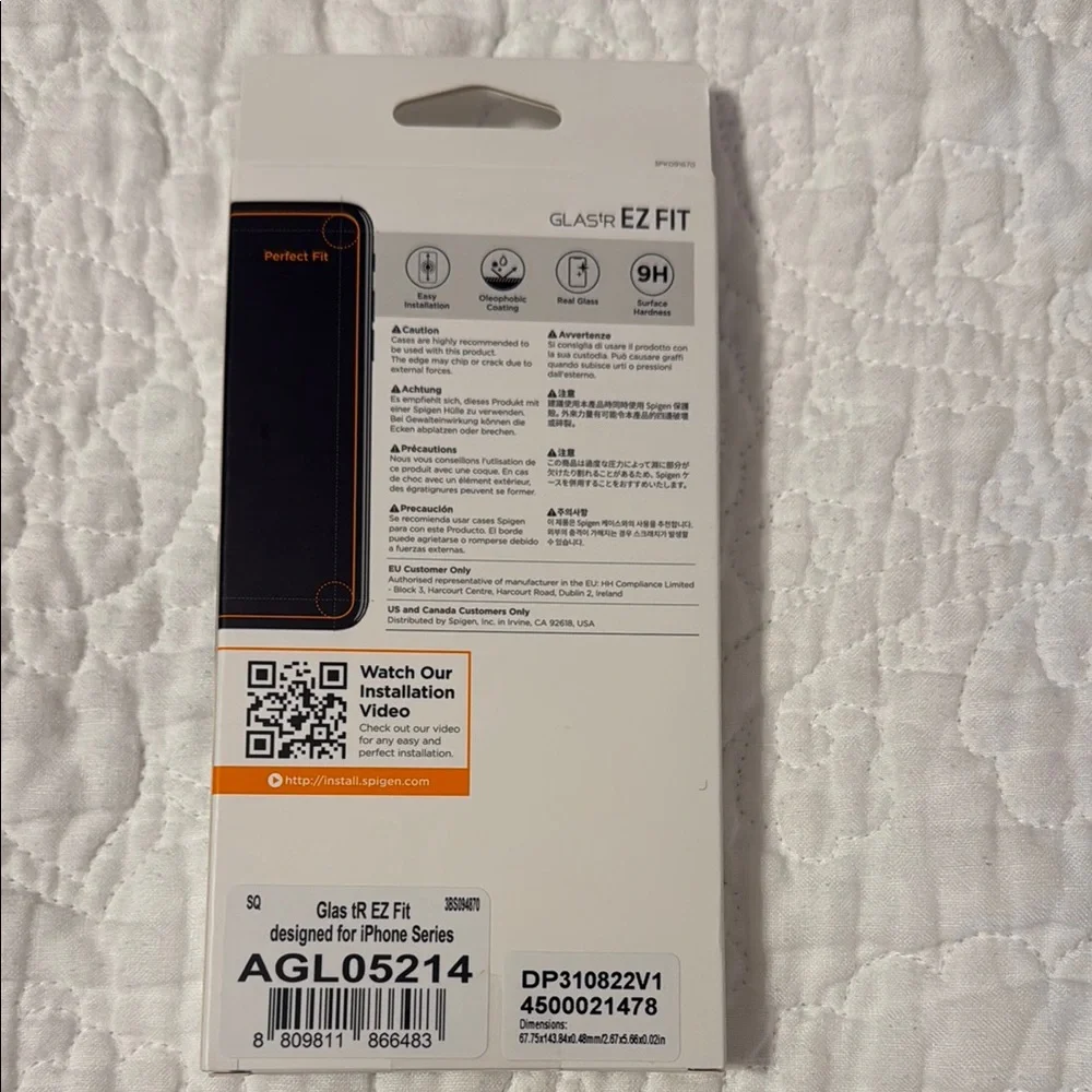 Spigen Black Screen Protector for Cell Phones Easy Installation